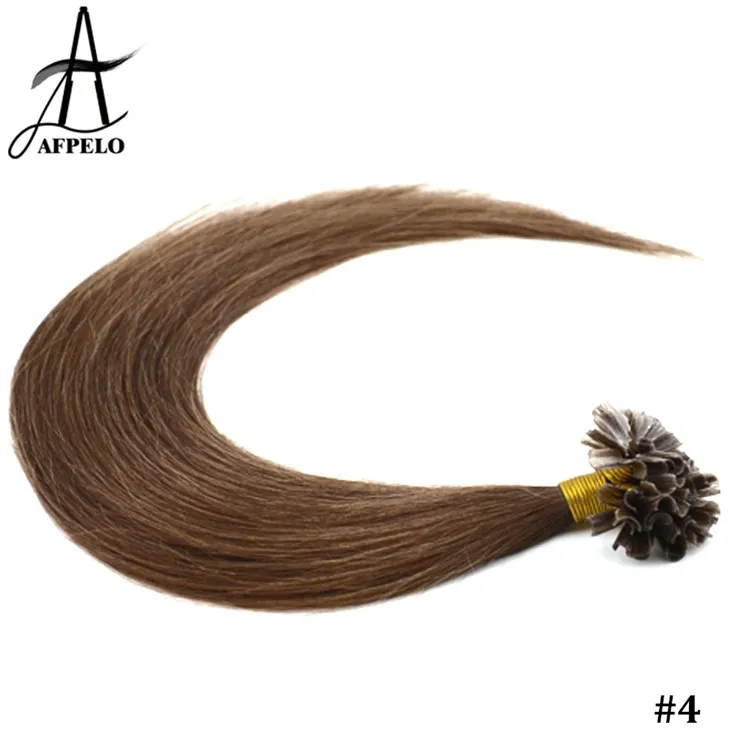 Коричневі нарощені волосся на кінчиках нігтів